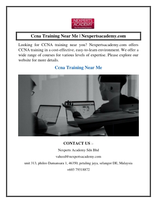 Ccna Training Near Me  Nexpertsacademy.com