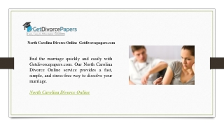 North Carolina Divorce Online  Getdivorcepapers.com