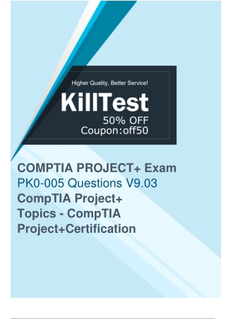 Killtest PK0-005 Exam Questions - Ace Your PK0-005 Exam with Confidence