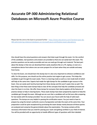 DP-300 Administering Relational Databases on Microsoft Azure