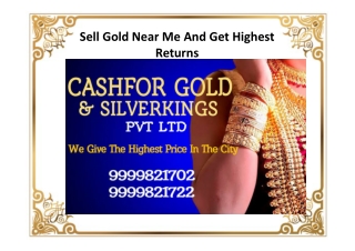 Sell Gold Near Me And Get Highest Returns