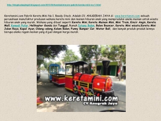 Keretamini.com Pabrik Kereta Mini No 1. Ready Stock Product