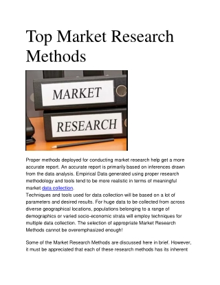 Top Market Research Methods