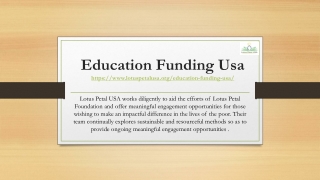 Education Funding Usa PPT