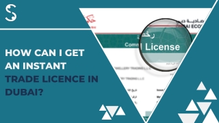 How Can I Get an Instant Trade Licence in Dubai