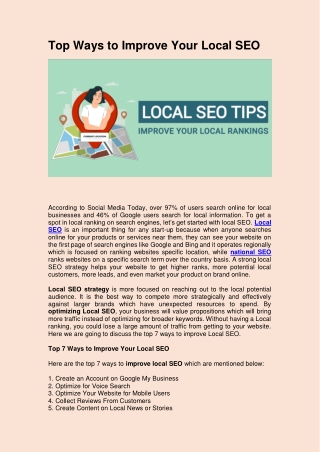 Local SEO: The Ultimate Guide