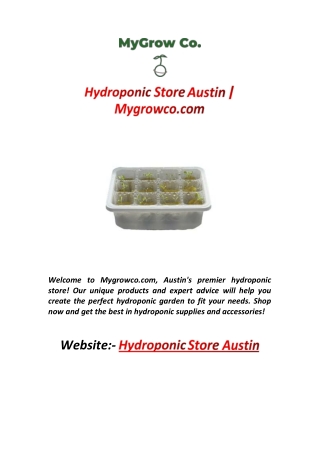 Hydroponic Store Austin | Mygrowco.com