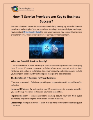 How IT Service Providers are Key to Business Success?