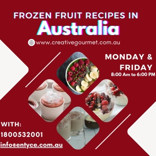 Frozen fruit recipes in Australia