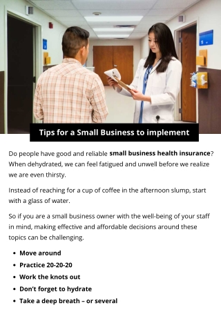 Tips for a Small Business to implement