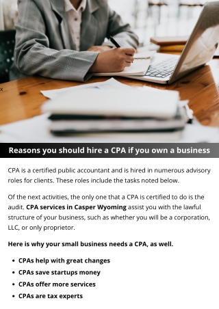 Reasons you should hire a CPA if you own a business