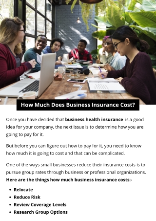 How Much Does Business Insurance Cost