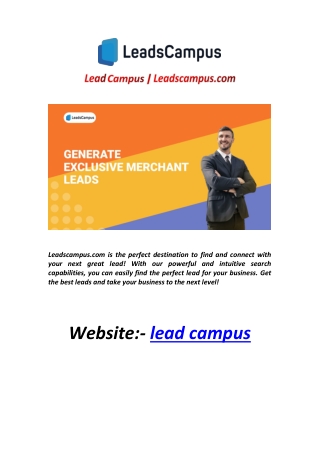 lead campus