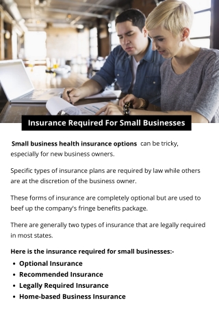 Insurance Required For Small Businesses