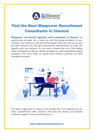 Find the Best Manpower Recruitment Consultants in Chennai