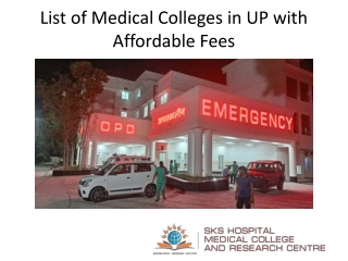 List of Medical Colleges in UP with Affordable Fees
