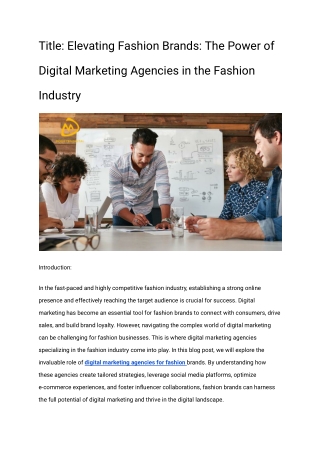 Title_ Elevating Fashion Brands_ The Power of Digital Marketing Agencies in the Fashion Industry