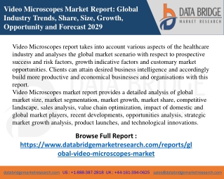 Video Microscopes Market