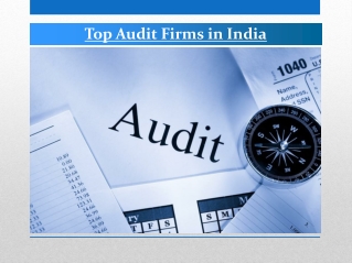 Top Audit Firms In India