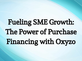 Fuel Business Expansion with Oxyzo's Innovative Purchase Financing