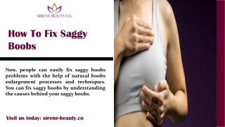 How To Fix Saggy Boobs