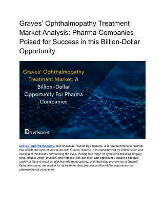 Graves’ Ophthalmopathy Treatment Market_ A Billion-Dollar Opportunity For Pharma Companies