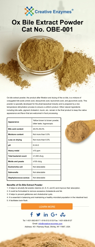 Ox bile extract powder