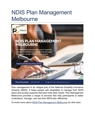 NDIS Plan Management Melbourne