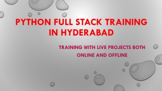 Python Full stack Training in Hyderabad