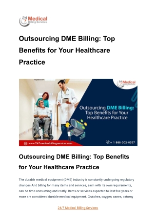 Outsourcing DME Billing_ Top Benefits for Your Healthcare Practice