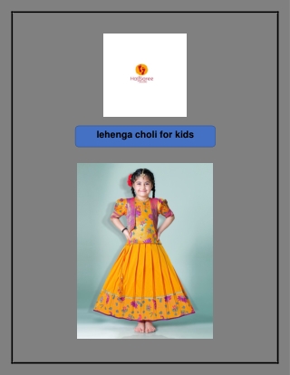 lehenga choli for kids