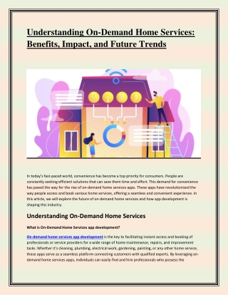 Understanding On-Demand Home Services-Benefits, Impact, and Future Trends