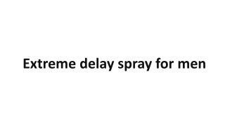 Delay Spray For Men