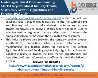 Agricultural Films and Bonding -Chemical Material