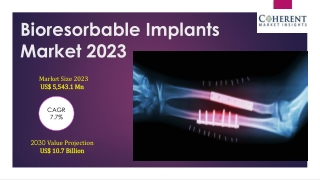 Bioresorbable Implants Market will generate new growth opportunities 2023-2030