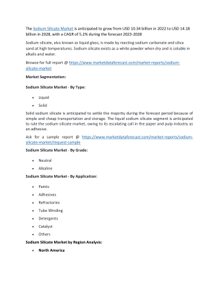 Sodium Silicate Market