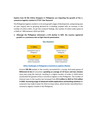 Philippines E-Commerce Logistics Market