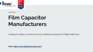 Film Capacitor Manufacturers