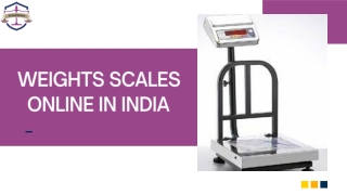 Weights Scales Online in India