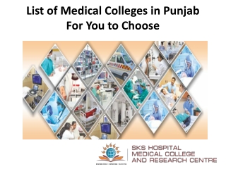 List of Medical Colleges in Punjab For You to Choose