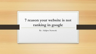 7 reason your website is not ranking in google