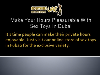 Sex Toys in Dubai- Adultvibesuae