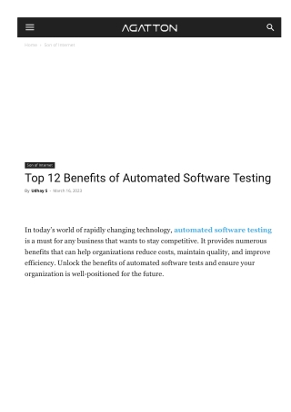 Top 12 Benefits of Automated Software Testing