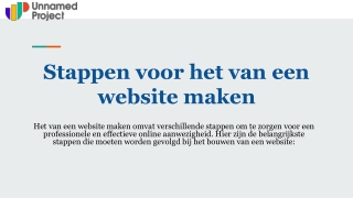 Stappen voor het van een website maken