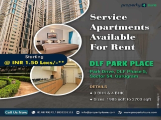 Service Apartments in DLF Park Place Gurgaon | Service Apartment for Rent