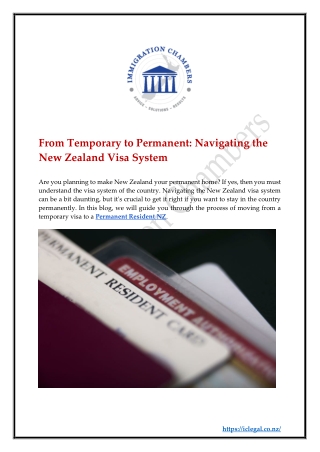 From Temporary to Permanent Navigating the New Zealand Visa System