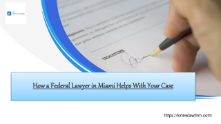 How a Federal Lawyer in Miami Helps With Your Case