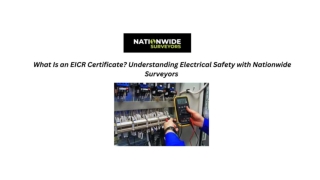 What Is an EICR Certificate Understanding Electrical Safety with Nationwide Surveyors