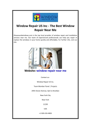 Window Repair US Inc - The Best Window Repair Near Me