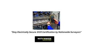 Stay Electrically Secure EICR Certification by Nationwide Surveyors